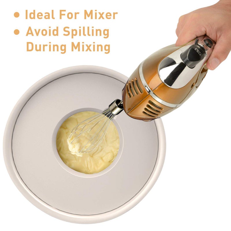 Wildone Mixing Bowls with Airtight Lids Set, 5PCS Stainless Steel Khaki Nesting Bowls for Kitchen, with Grater Attachments & Non-Slip Bottoms, Size 5, 3, 2, 1.5, 0.63 QT, Great for Mixing & Serving - Image 4